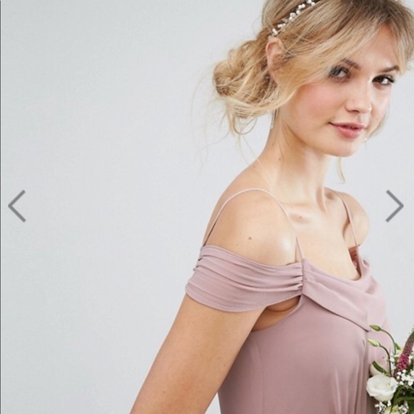 ASOS Cold Shoulder Maxi Bridesmaid Dress - Picture 3 of 7